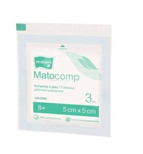 Kompr.gaz.jal.Matocomp,17nit, 5x5cm, 8w, 3 szt