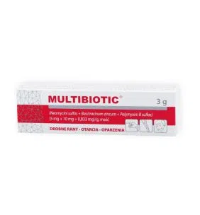 Multibiotic, (5 mg + 10 mg + 0,833 mg)/g, maść, 3 g