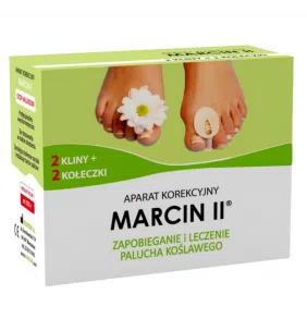 Marcin II, aparat korekcyjny na palce stopy, na dzień