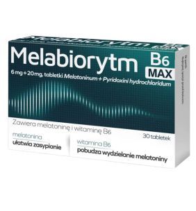 Melabiorytm B6 MAX, 6 mg + 20 mg, tabletki, 30 sztuk