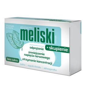Meliski + skupienie, pastylki do ssania, 20 szt.