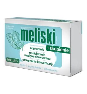 Meliski + skupienie, pastylki do ssania, 20 szt.