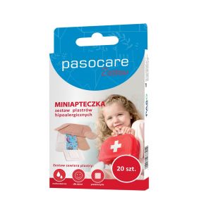 Miniapteczka, zestaw plastrów hipoalergicznych Pasocare, 20 szt.