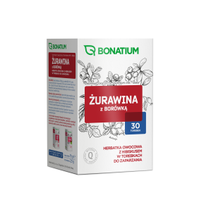 Bonatium Żurawina z borówką, herbatka owocowa z hibiskusem 30 szt