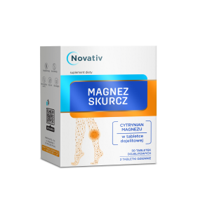 Novativ Magnez Skurcz, tabletki dojelitowe, 50 sztuk