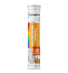Novativ Multiwitamina + minerały, tabletki musujące, 20 sztuk