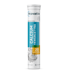 Novativ Calcium + Kwercetyna, tabletki musujące, 20 sztuk