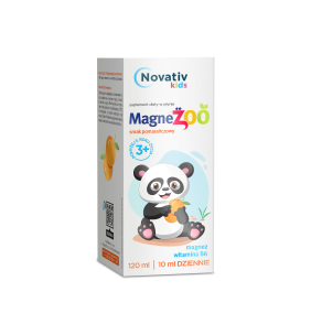 Novativ kids Magnezoo, płyn o smaku pomarańczowym, 120 ml