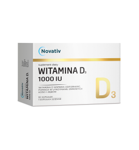 Novativ Witamina D3 1000 IU, kapsułki, 90 sztuk