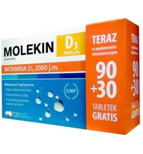 Molekin D3, 2000 j.m., tabl.powl., 90 szt+30szt,PROM.1888/17
