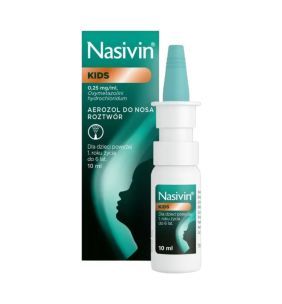 Nasivin Kids (Soft 0,025%), 0,25 mg/ml,  aerozol do nosa, 10 ml