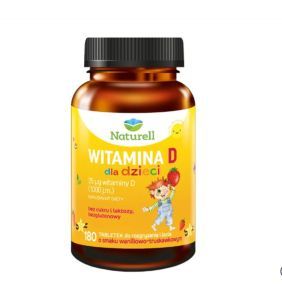 Naturell Witamina D dla dzieci, tabl., 180 szt