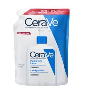 CeraVe, Nawilżająca emulsja do ciała i twarzy, skóra sucha i bardzo sucha, refill, 473 ml