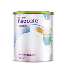 Neocate Junior 1+, żywność specjalnego przeznaczenia medycznego o smaku truskawkowym, 400 g