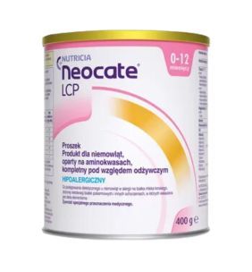 Neocate LCP, żywność specjalnego przeznaczenia medycznego, dieta hipoalergiczna, proszek, 400 g