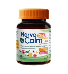 Nervo Calm Spokój Kids 12+, żelki, smak malinowy, 30 szt