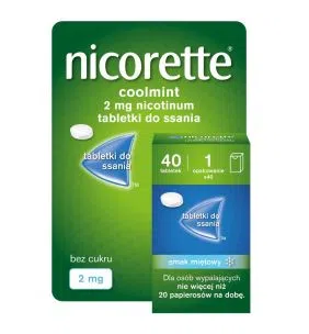 Nicorette Coolmint, 2 mg, tabl.do ssania, 40 szt