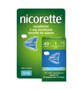 Nicorette Coolmint, 4 mg, tabl.do ssania, 40 szt
