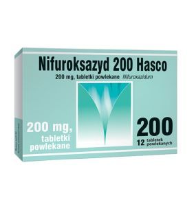 Nifuroksazyd Hasco, 200 mg, tabletki powlekane, 12 szt. 