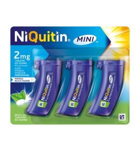 Niquitin Mini, 2 mg, tabl.do ssania, 60 szt (3 poj.x 20 szt)