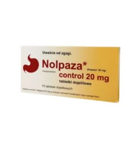 Nolpaza control, 20 mg,tabl.dojelit,(i.rów),MDZ,Rum,15szt