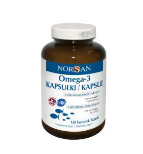 Norsan, Omega-3 z naturalnym olejem rybnym, kaps., 120 szt