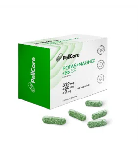 PellCore Potas + Magnez + B6 SR, kaps.twarde, 60 szt 