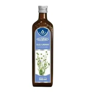 Olej lniany, tloczony na zimno,1000 ml