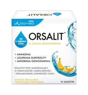 Orsalit, proszek o smaku bananowym, 10 saszetek