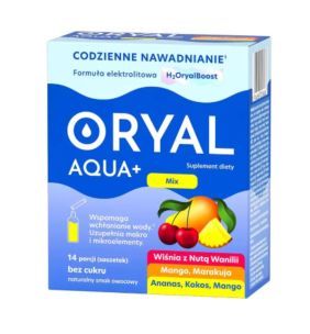 Oryal Aqua+, Smak Ananas-Kokos-Mango, proszek, 14 saszetek