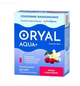 Oryal Aqua+, Smak Wiśnia z nutą Wanilii, proszek, 14 saszetek