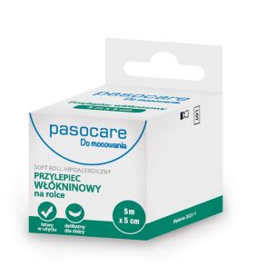 Pasocare, przylepiec włókninowy, 5 m x 5 cm, 1 szt.