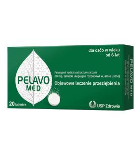 PELAVO Med, 20 mg, tabletki ulegające rozpadowi w jamie ustnej, 20 sztuk