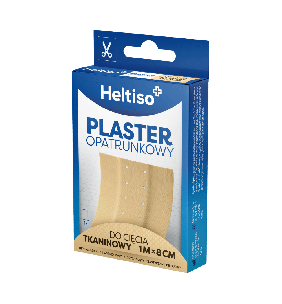 HELTISO, Plaster opatrunkowy do cięcia tkaninowy 1m x 8cm, 1 szt.