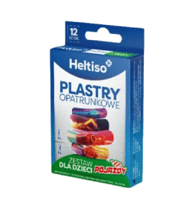HELTISO, Plastry opatrunkowe zestaw dla dzieci, Pojazdy 12 szt.