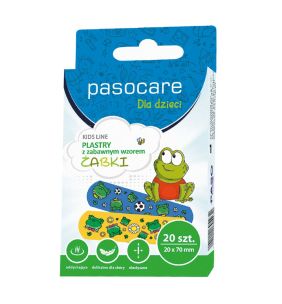 Plastry z zabawnym wzorem pasocare kidsline ŻABKI