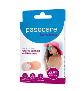 Pasocare Oval Plus, zestaw plastrów, okrągłe, średnica 22 mm, 20 szt.