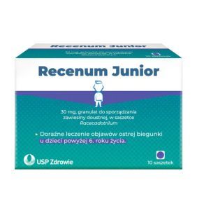 Recenum Junior, 30 mg, granulat do sporządzania zawiesiny doustnej, w saszetce, 10 sztuk