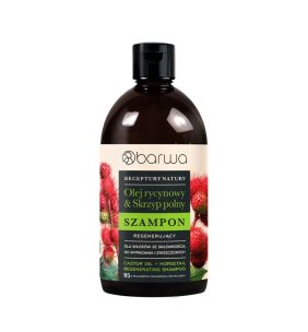 Barwa, Szampon Regenerujący Olej rycynowy + Skrzyp polny Receptury Natury, 380 ml