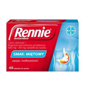 Rennie Antacidum,680mg+80mg,tabl.d/rozg(i.rów)MDZ,Hol,24szt