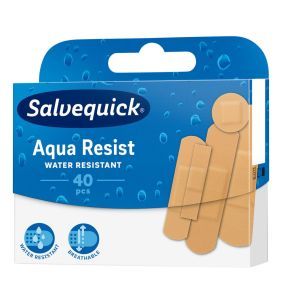 Salvequick, plastry  wodoodporne, Aqua Resist, 40 szt.