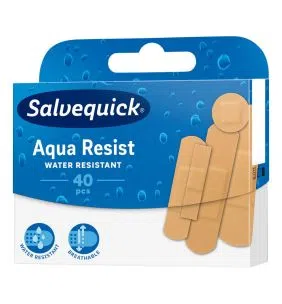 Salvequick, plastry  wodoodporne, Aqua Resist, 40 szt.
