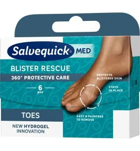Salvequick Med Blister Rescue Toes, plastry na pęcherze, 6 szt.