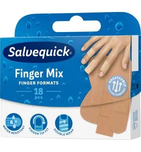 Salvequick Finger Mix, plastry na palce rąk, 18 szt.