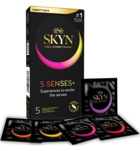 Skyn 5 Senses+, prezer.,nielateks., 5 szt
