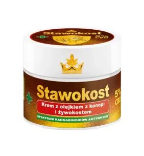 Stawokost, krem, z ol.konop,żywokost,5% CBD, 50 ml