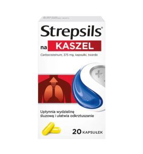 Strepsils na kaszel, 375 mg, kaps.twarde, 20 szt