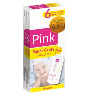 Test Ciążowy PINK Super Czuły płytkowy, 1 szt.