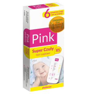 Test Ciążowy PINK Super Czuły płytkowy, 1 szt.