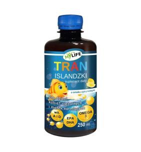 Tran islandzki dla dzieci, kobiet ciężarnych i matek karmiących, olej, 250 ml